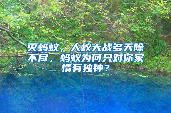 灭蚂蚁，人蚁大战多天除不尽，蚂蚁为何只对你家情有独钟？