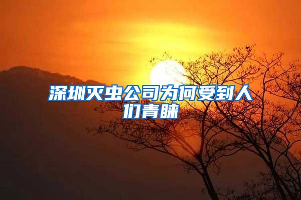 深圳灭虫公司为何受到人们青睐